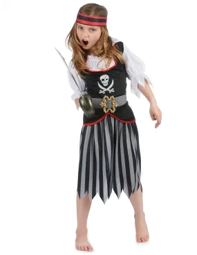 Déguisement pirate motif tête de mort fille : Deguise-toi, achat de Déguisements enfants