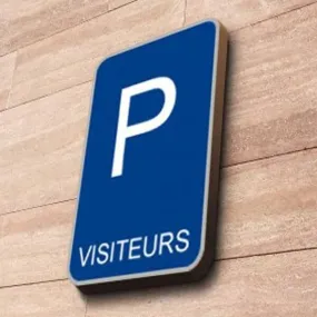 Panneau parking visiteurs couvre-chant type : couvre-chant 300x500mm